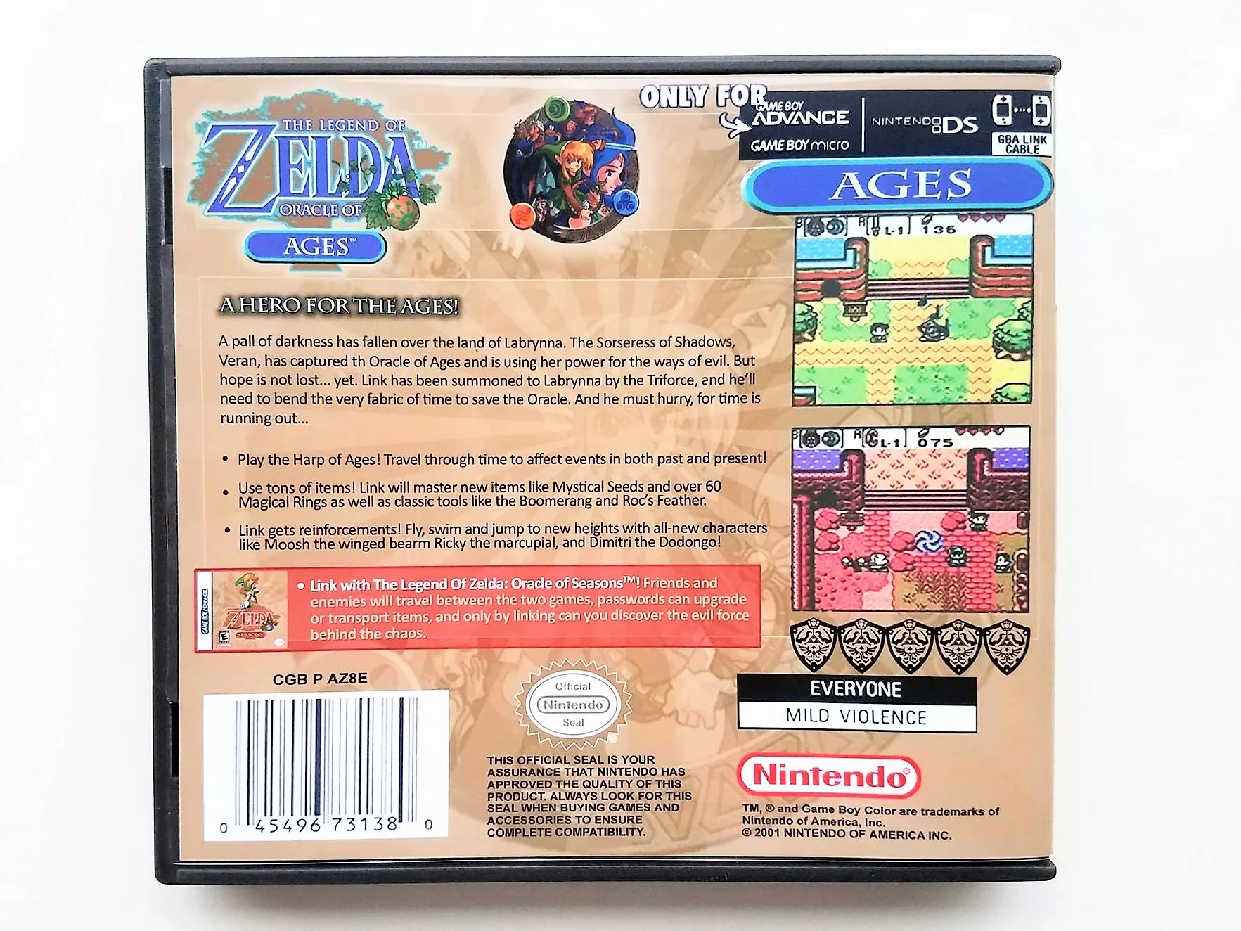 Zelda Oracle of Ages (Gameboy Advance GBA) - Image 2