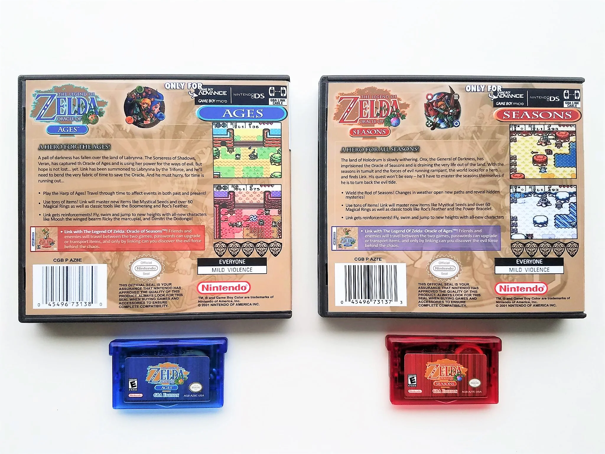 Zelda Oracle of Ages & Seasons (Gameboy Advance GBA) - Image 2