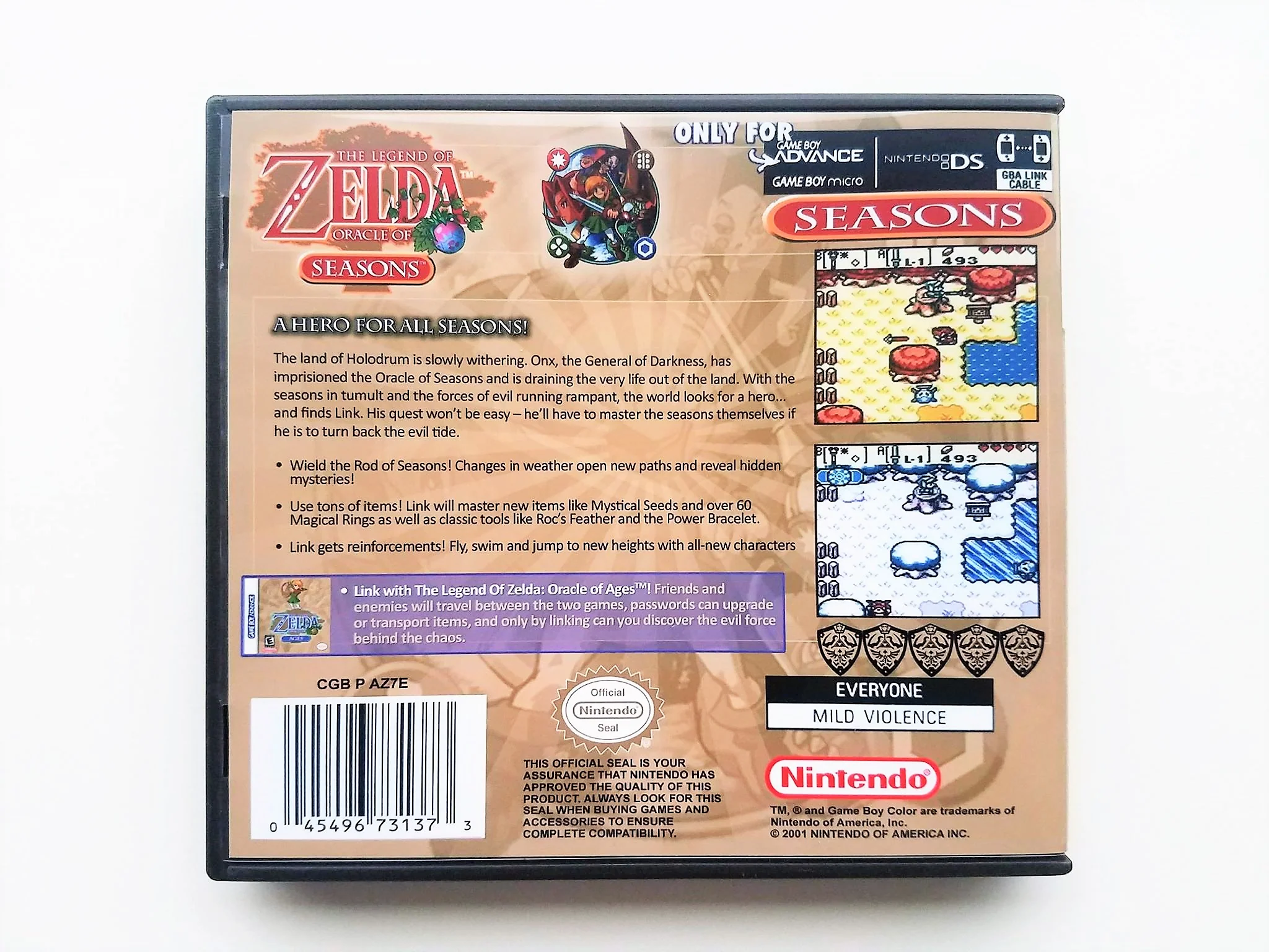 Zelda Oracle of Seasons (Gameboy Advance GBA) - Image 2