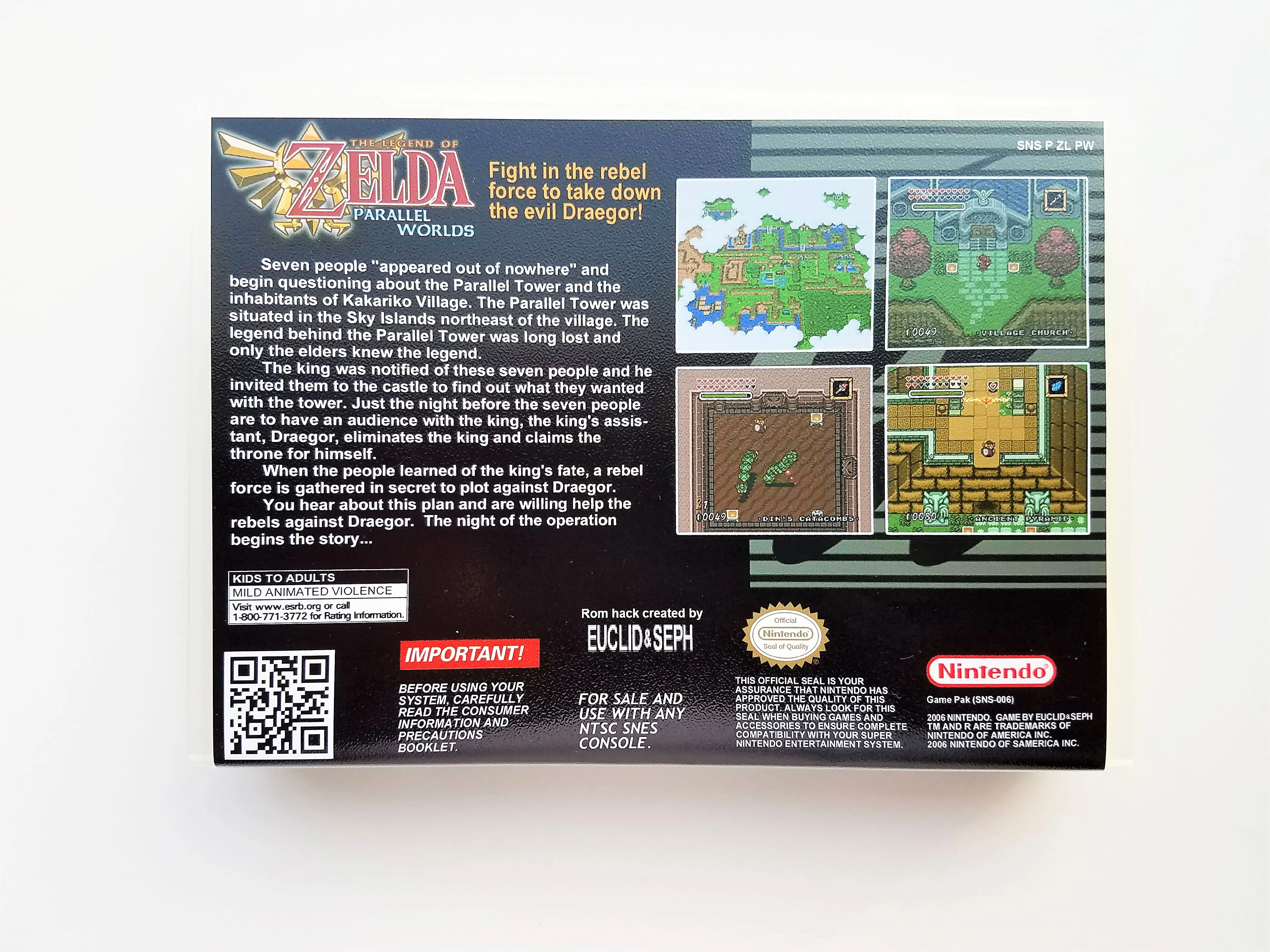 Zelda Parallel Worlds - (Super Nintendo SNES) Cover #1 - Image 2