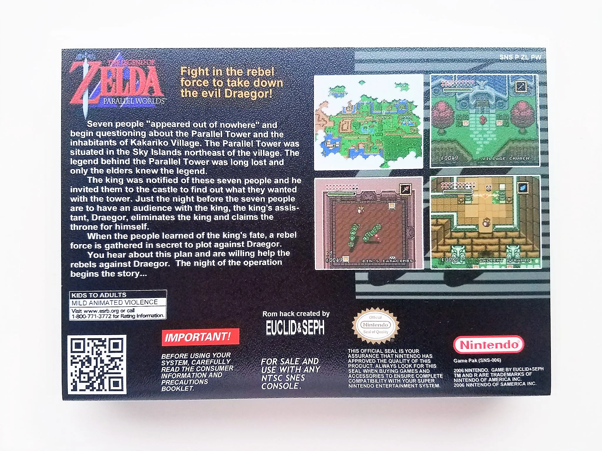 Zelda Parallel Worlds - (SNES) Cover #2 - Image 2